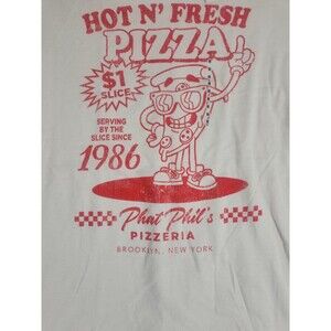 Brisco Hot N' Fresh Phat Phil's Pizza T-Shirt Brooklyn, NY NWOT Men's M Medium